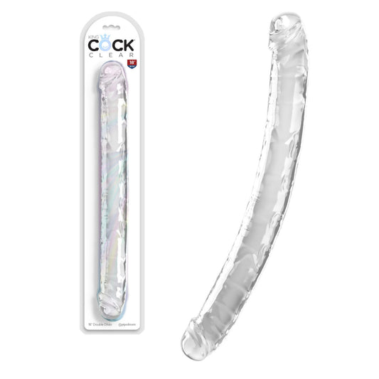 Gode ​​King Cock - Double godemiché de 45 cm - Transparent