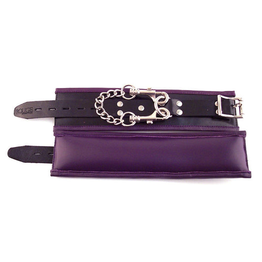 Rouge - Menottes rembourrées en cuir - Noir/Violet