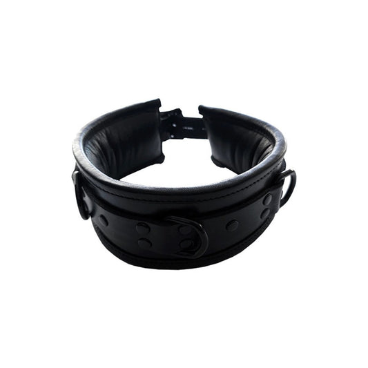 Rouge - Padded Leather Collar - Black/Black