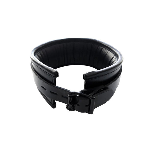 Rouge - Padded Leather Collar - Black/Black
