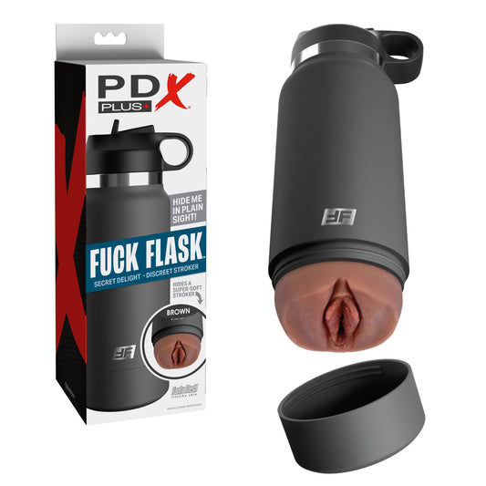 PDX Plus - Flasque Fuck - Bouteille grise - Marron