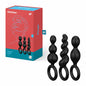 Satisfyer - Trio de bouchons - Noir