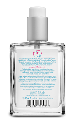 Pink Water - Lubrifiant à base d'eau - Flacon en verre de 120 ml