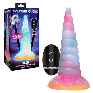 Creature Cock - Unicorn Glow-In-The-Dark Vibrating Dildo