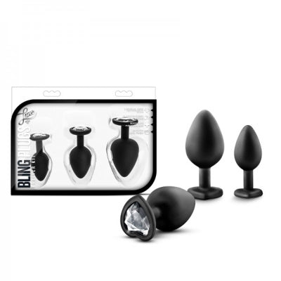 Luxe - Bling Plugs - Noir et transparent