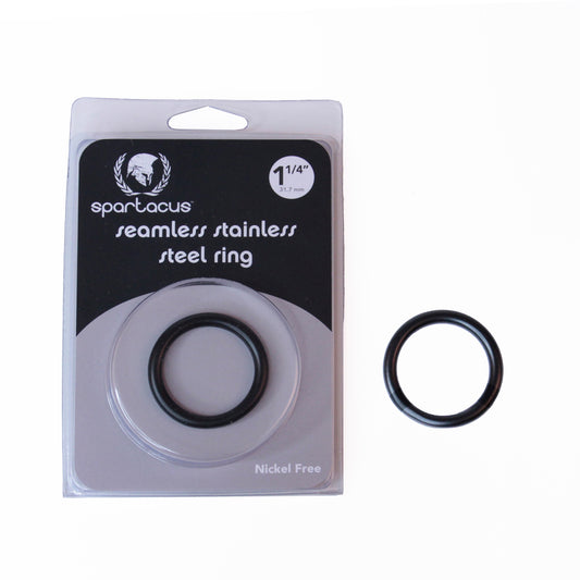 Spartacus - Anneau en C sans soudure en acier inoxydable 1,25'' - Noir
