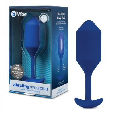 B-Vibe - Plug vibrant XL - Bleu marine