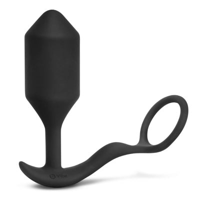 B-Vibe - Plug vibrant Snug Plug &amp; Tug XL - Noir