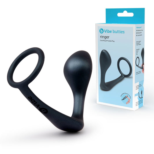 B-Vibe - Ringer - Anneau pénien et plug prostatique