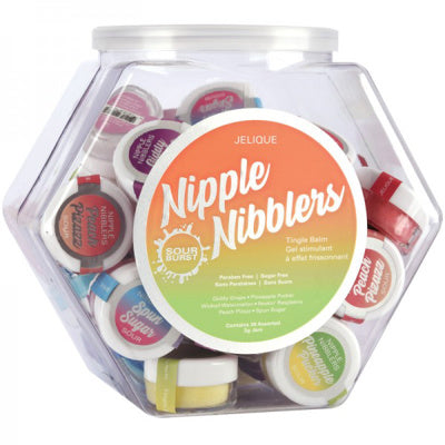 Jelique - Nipple Nibblers - 36 pots assortis de 3 g - Explosion acidulée