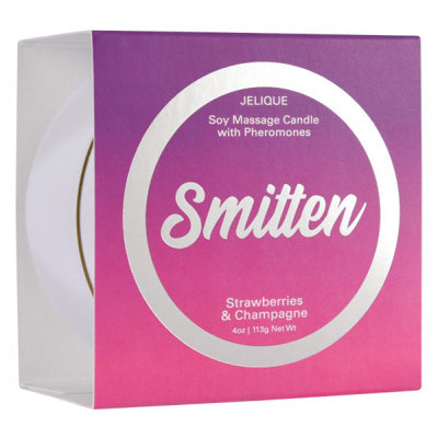 Jelique - Bougie de massage au soja - Smitten - Fraise et Champagne - 113 g