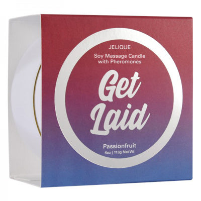 Jelique - Bougie de massage au soja - Get Laid - Fruit de la passion - 113 g