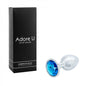 Luxe Anal - Plug anal argenté - Bleu - Petit
