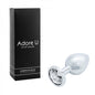 Luxe Anal - Plug anal argenté - Transparent - Moyen