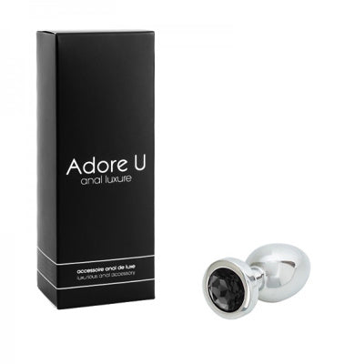 Anal Luxure - Plug anal en acier inoxydable - Noir - Petit