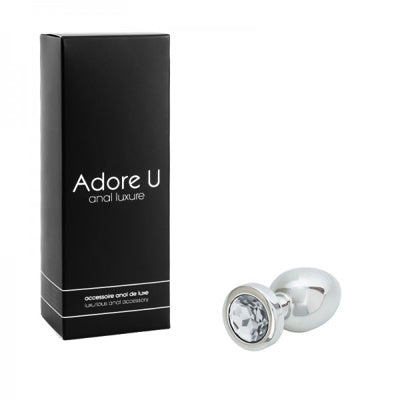 Luxe Anal - Plug anal en acier inoxydable - Transparent - Petit