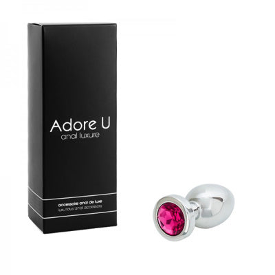 Luxe Anal - Plug anal en acier inoxydable - Rose - Petit