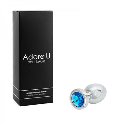 Anal Luxure - Plug anal en acier inoxydable - Bleu - Petit