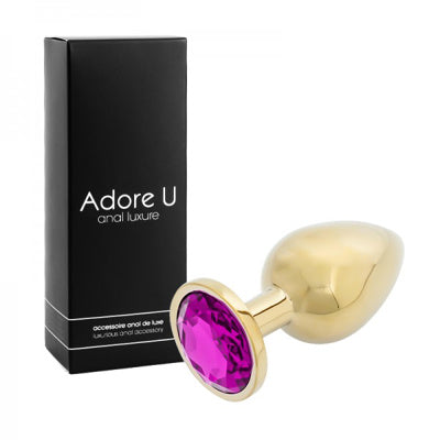 Luxe Anal - Plug anal doré - Violet - Grande