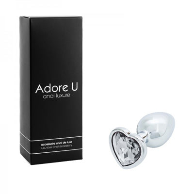 Luxe Anal - Plug anal en forme de cœur - Transparent - Petit