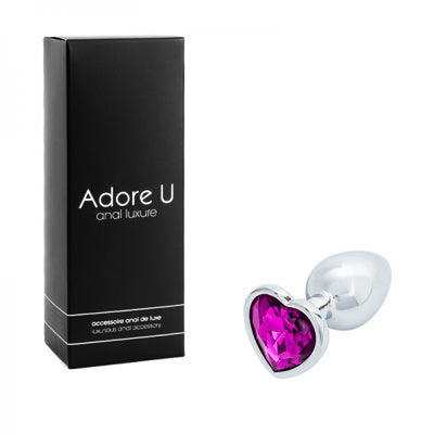 Luxe Anal - Plug anal en forme de cœur - Violet - Petit