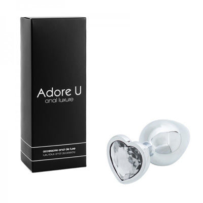 Luxe Anal - Plug anal en forme de cœur - Transparent - Moyen