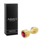 Luxe Anal - Plug anal doré - Rouge - Grande taille *Vente finale*
