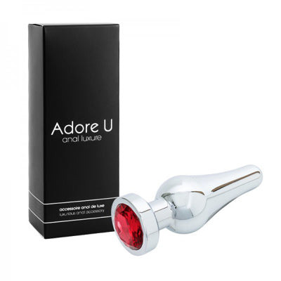 Anal Luxure - Plug anal en aluminium - Rouge - Grande taille *Vente finale*