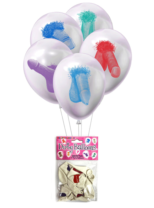 LG - Ballons en forme de pénis sales (paquet de 7)