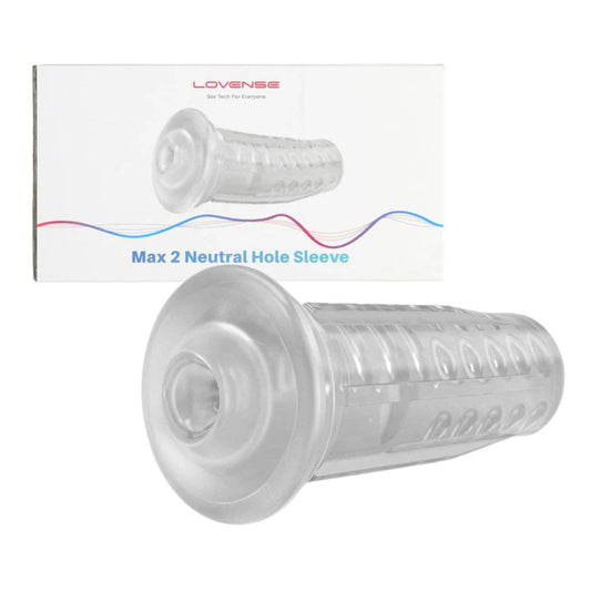 Lovense - Manchon Max 2 à orifice neutre - Transparent