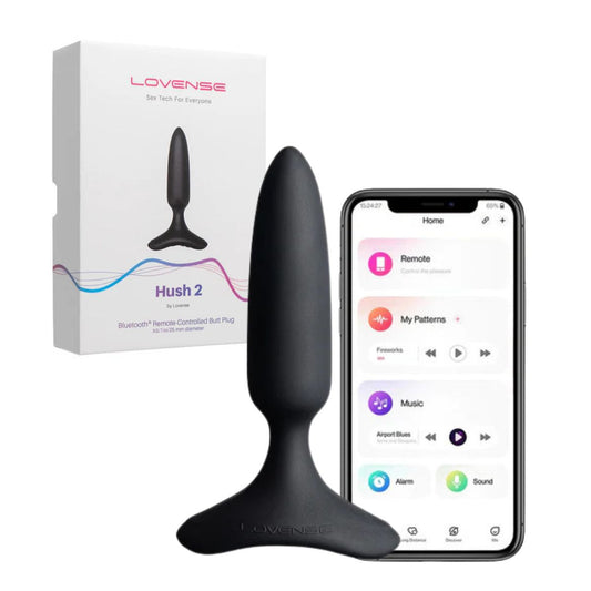 Lovense - Hush 2 Plug anal télécommandé - Noir - XS