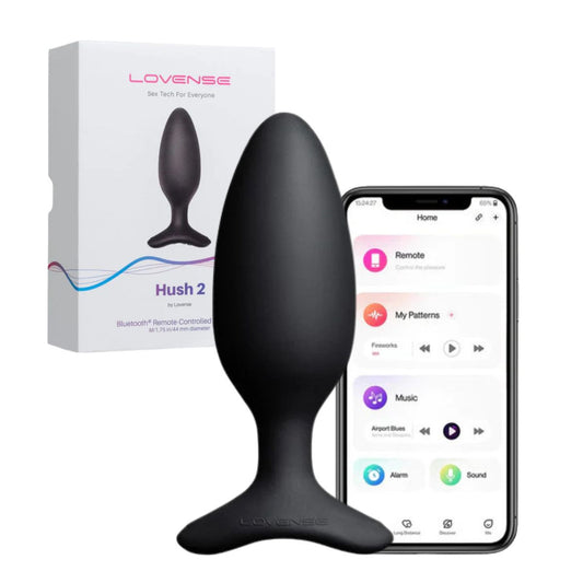 Lovense - Hush 2 Plug anal télécommandé - Noir - Moyen
