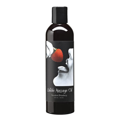 Earthly Body - Huile de massage comestible - Fraise 237 ml