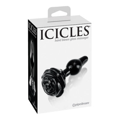 Icicles - Plug anal en verre en forme de rose - N° 77