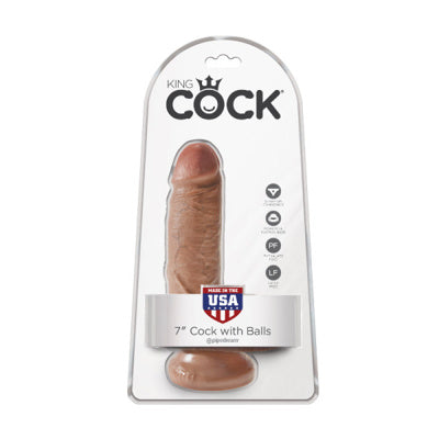 King Cock - Pénis de 18 cm avec testicules - Bronzé