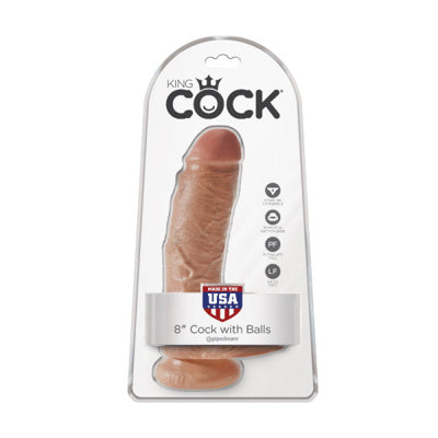 King Cock - Pénis de 20 cm avec testicules - Bronzé