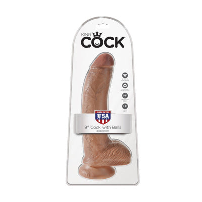 King Cock - Pénis de 23 cm avec testicules - Bronzé