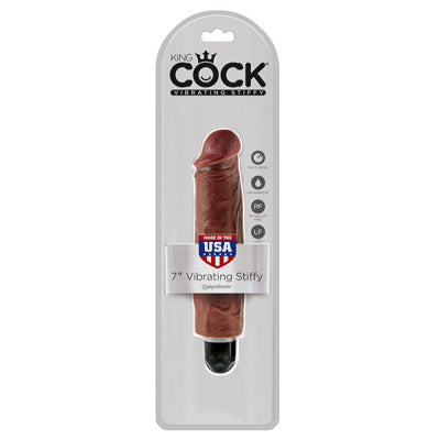 King Cock - Vibrateur rigide de 18 cm - Marron