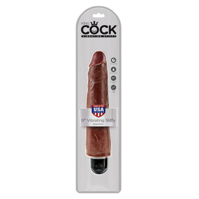 King Cock - Vibrateur rigide de 23 cm - Marron