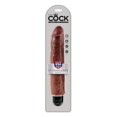King Cock - Vibrateur rigide de 25 cm - Marron