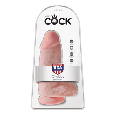 King Cock - Gode rond de 23 cm avec testicules - Chair