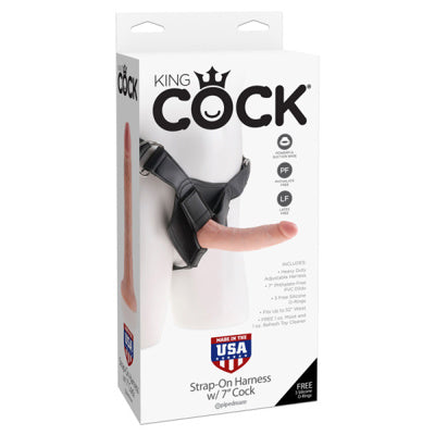 King Cock - Harnais à sangle avec pénis de 18 cm