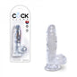 King Cock - Pénis de 12,7 cm avec testicules - Transparent