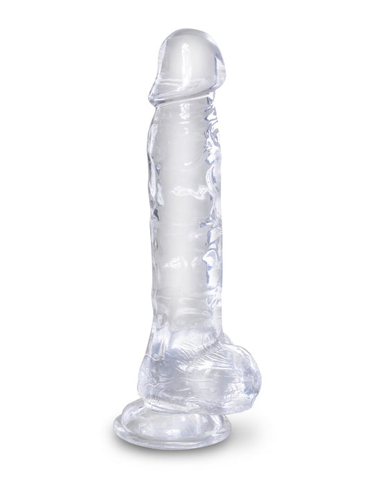 King Cock - Pénis de 20 cm avec testicules - Transparent