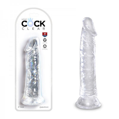 King Cock - 8 pouces - Transparent