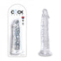 King Cock - 8 pouces - Transparent