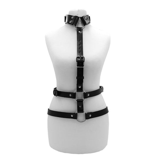 Rouge - Harnais avec ras-de-cou