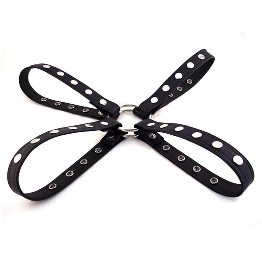 Rouge - Harnais de poitrine avec boutons-pression