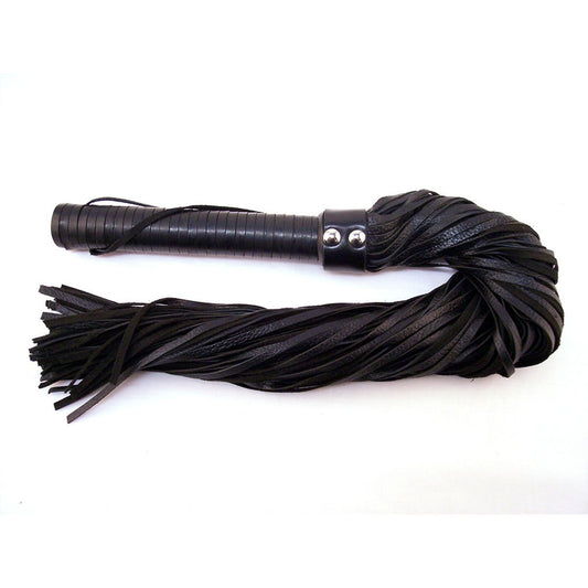 Rouge - Flogger with Leather Handle - Black