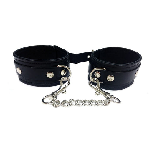 Rouge - Leather Ankle Cuffs - Black